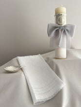 Cargar imagen en el visor de la galería, Kit Bautizo Colección ARO con Virgen de Guadalupe REDONDA con Moño Gasa