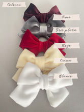 Cargar imagen en el visor de la galería, Moño Isabella Colección Otoño/Invierno terciopelo y lino