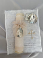 Kit Bautizo Clásico con Medalla Virgen Guadalupe Oval