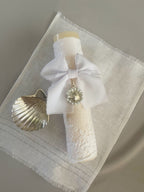 Kit Bautizo Colección Bordado Tul Virgen Guadalupe Perlas