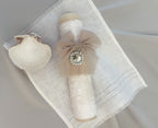 Kit Bautizo Colección Bordado Tul Virgen Guadalupe Perlas