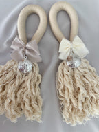 Bendiciones para puerta de Macramé con Medalla San Benito 3 cms.