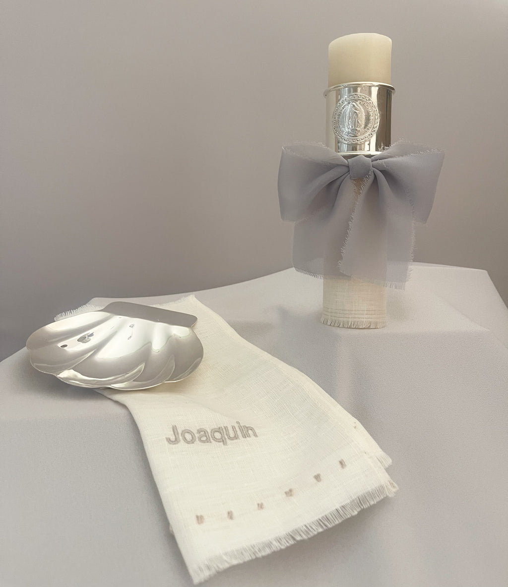 Kit Bautizo con ARO Imagen Virgen de Guadalupe y Moño Gasa
