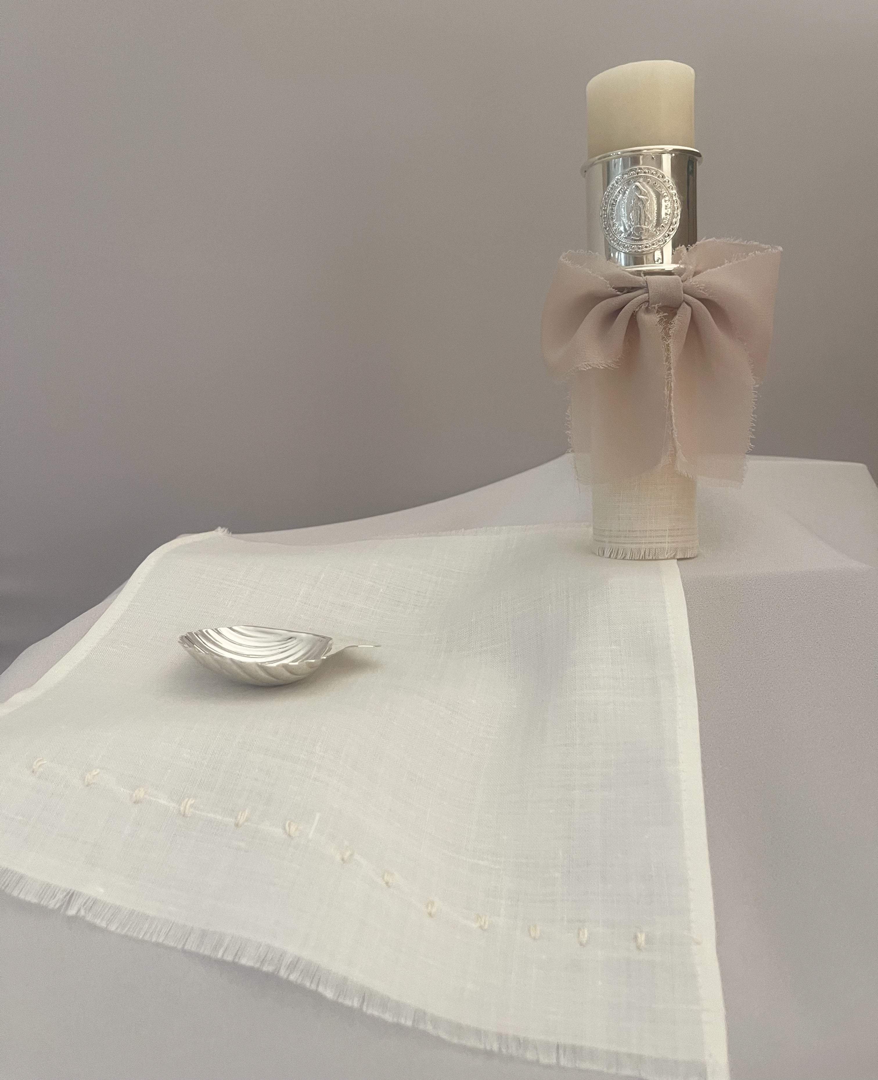 Kit Bautizo con ARO Imagen Virgen de Guadalupe y Moño Gasa