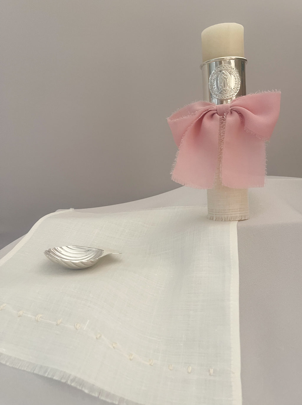 Kit Bautizo con ARO Imagen Virgen de Guadalupe y Moño Gasa