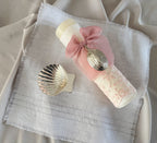 Kit Bautizo Colección PEONY Bordado Tul Español con Medalla Virgen Guadalupe 5cms Ovalada