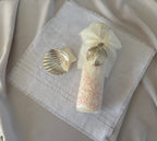 Kit Bautizo Colección PEONY Bordado Tul Español con Medalla Virgen Guadalupe 5cms Redonda