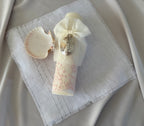 Kit Bautizo Colección PEONY Bordado Tul Español con Medalla Virgen Guadalupe 5cms Ovalada