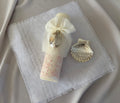 Kit Bautizo Colección PEONY Bordado Tul Español con Medalla Virgen Guadalupe 5cms Ovalada