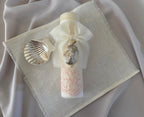 Kit Bautizo Colección PEONY Bordado Tul Español con Medalla Virgen Guadalupe 5cms Ovalada