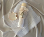 Kit Bautizo Colección Bordado Tul con Medalla Virgen Guadalupe Ovalada