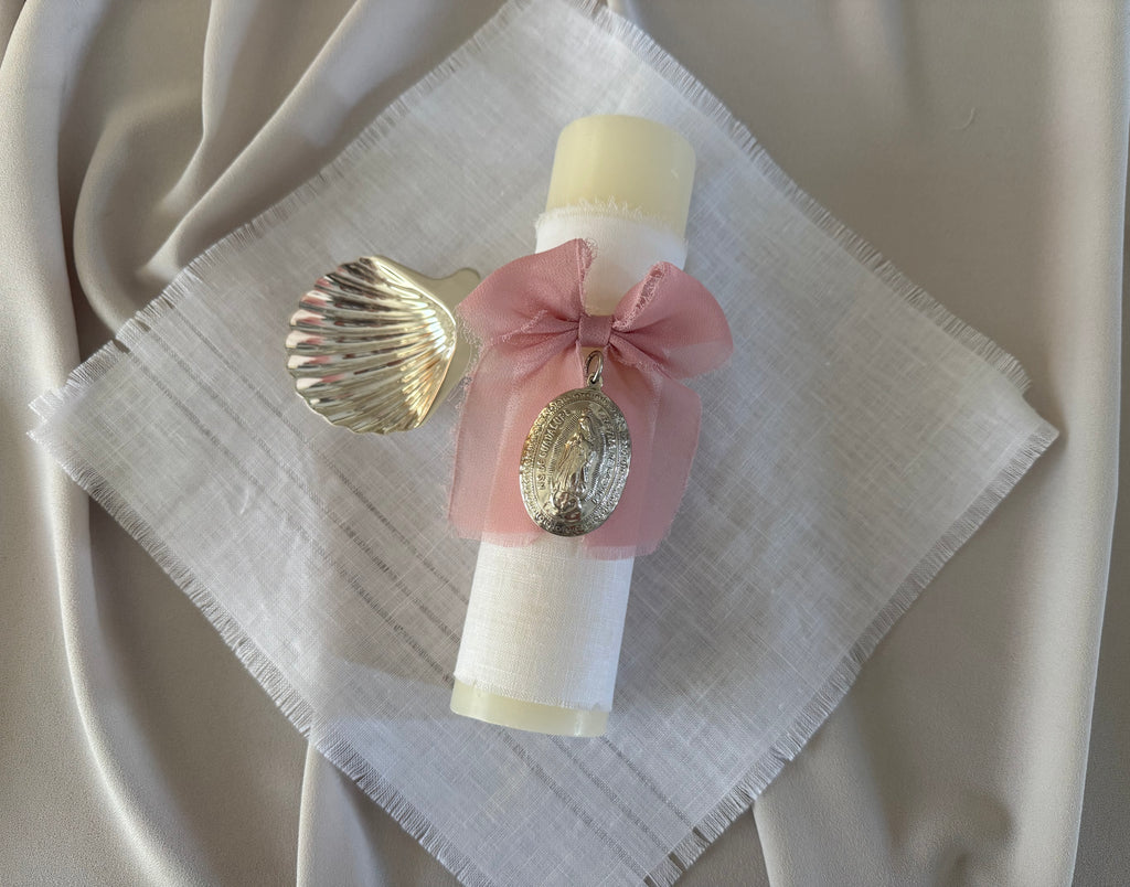Kit Bautizo Clásico con Medalla Virgen Guadalupe Oval