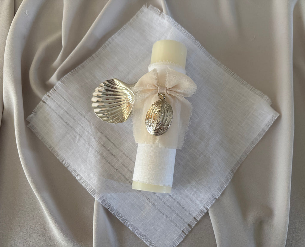 Kit Bautizo Clásico con Medalla Virgen Guadalupe Oval