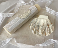 Kit Bautizo Colección Puntilla Española Placa VIRGEN GUADALUPE