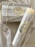 Kit Primera Comunión Colección Puntilla Española Placa Virgen de Guadalupe