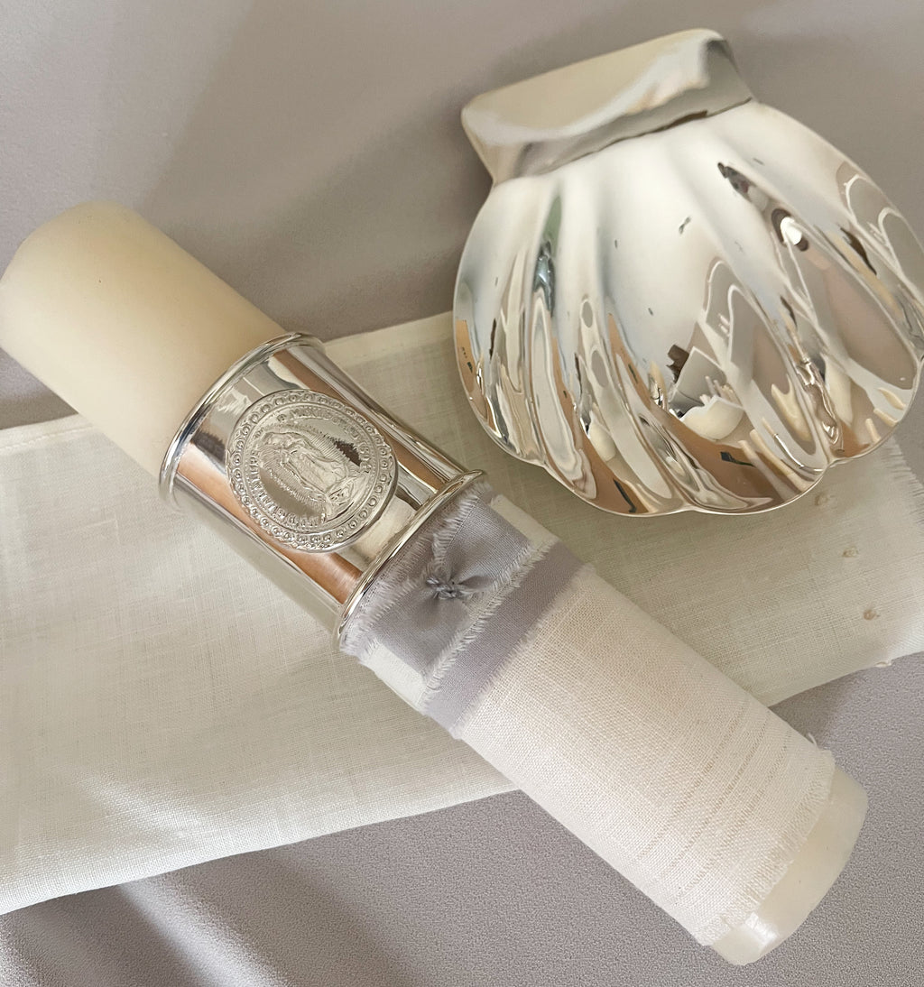 Kit Bautizo Elegance con Aro Imagen Virgen de Guadalupe