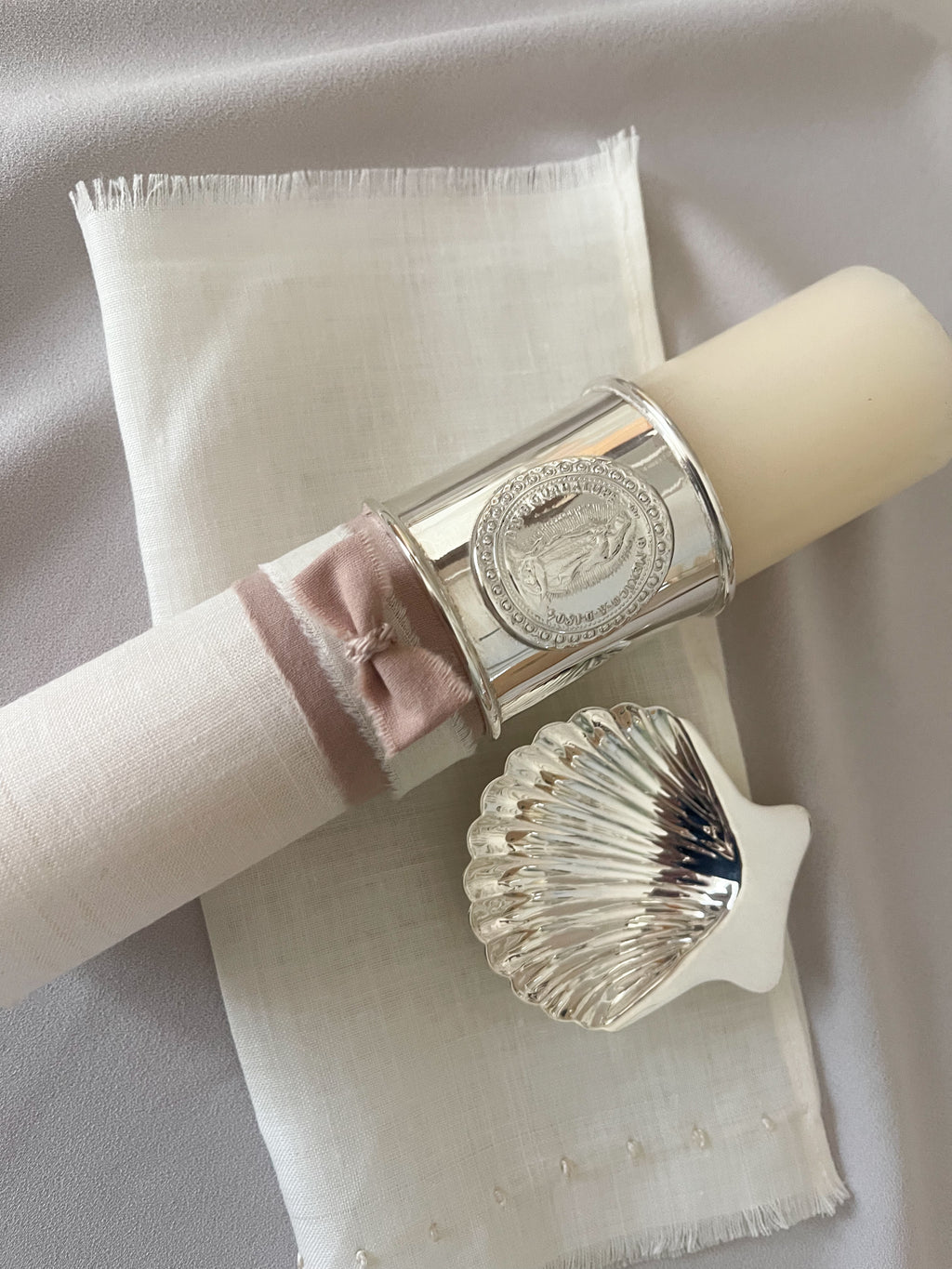 Kit Bautizo Elegance con Aro Imagen Virgen de Guadalupe