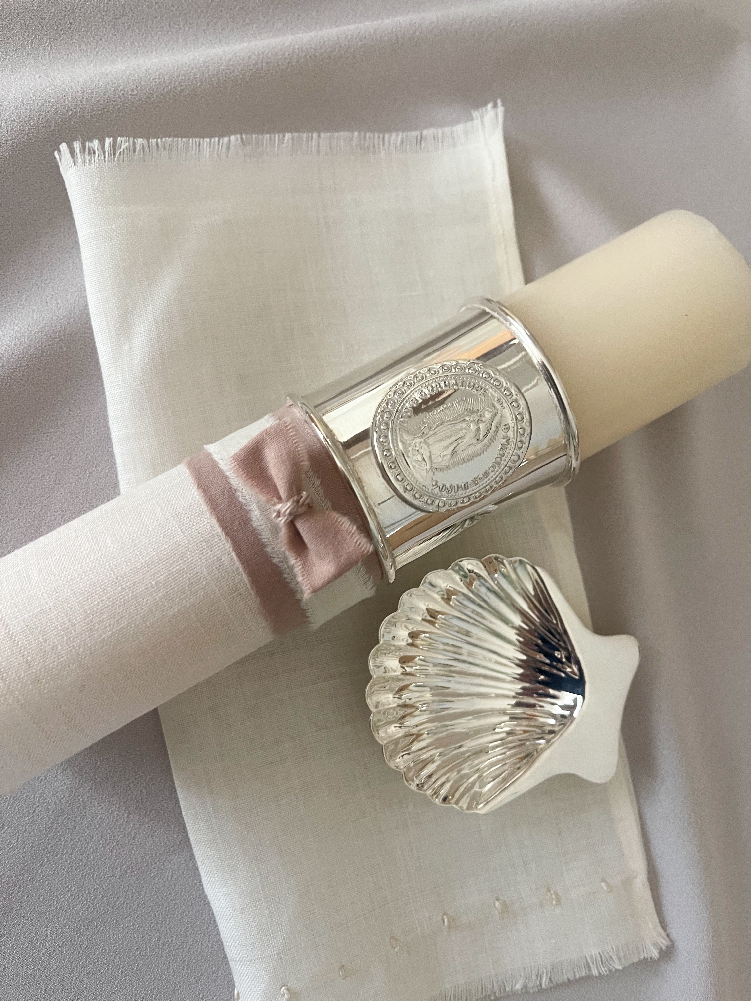Kit Bautizo Elegance con Aro Imagen Virgen de Guadalupe