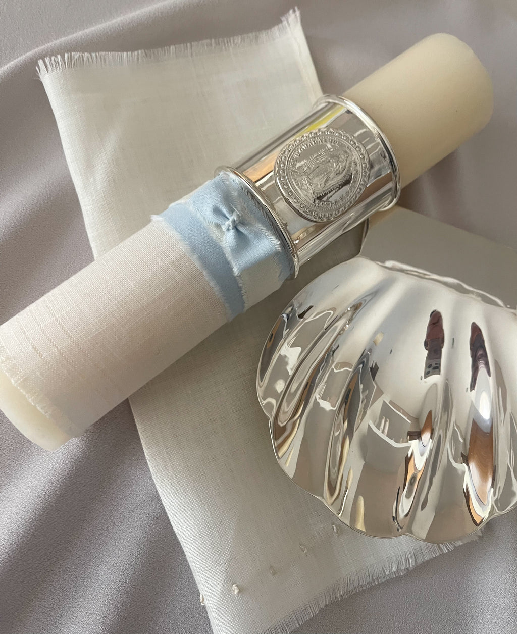 Kit Bautizo Elegance con Aro Imagen Virgen de Guadalupe