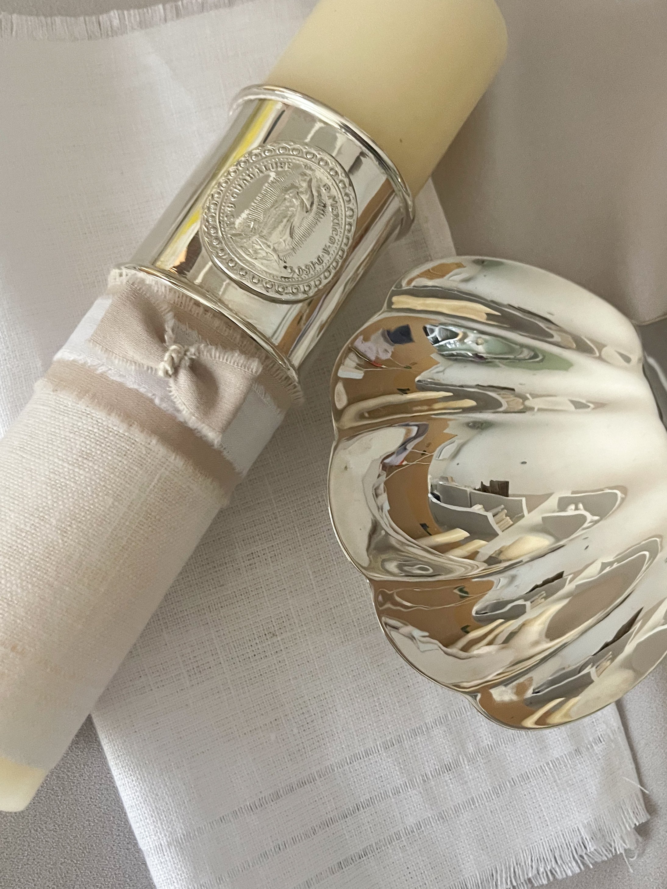 Kit Bautizo Elegance con Aro Imagen Virgen de Guadalupe