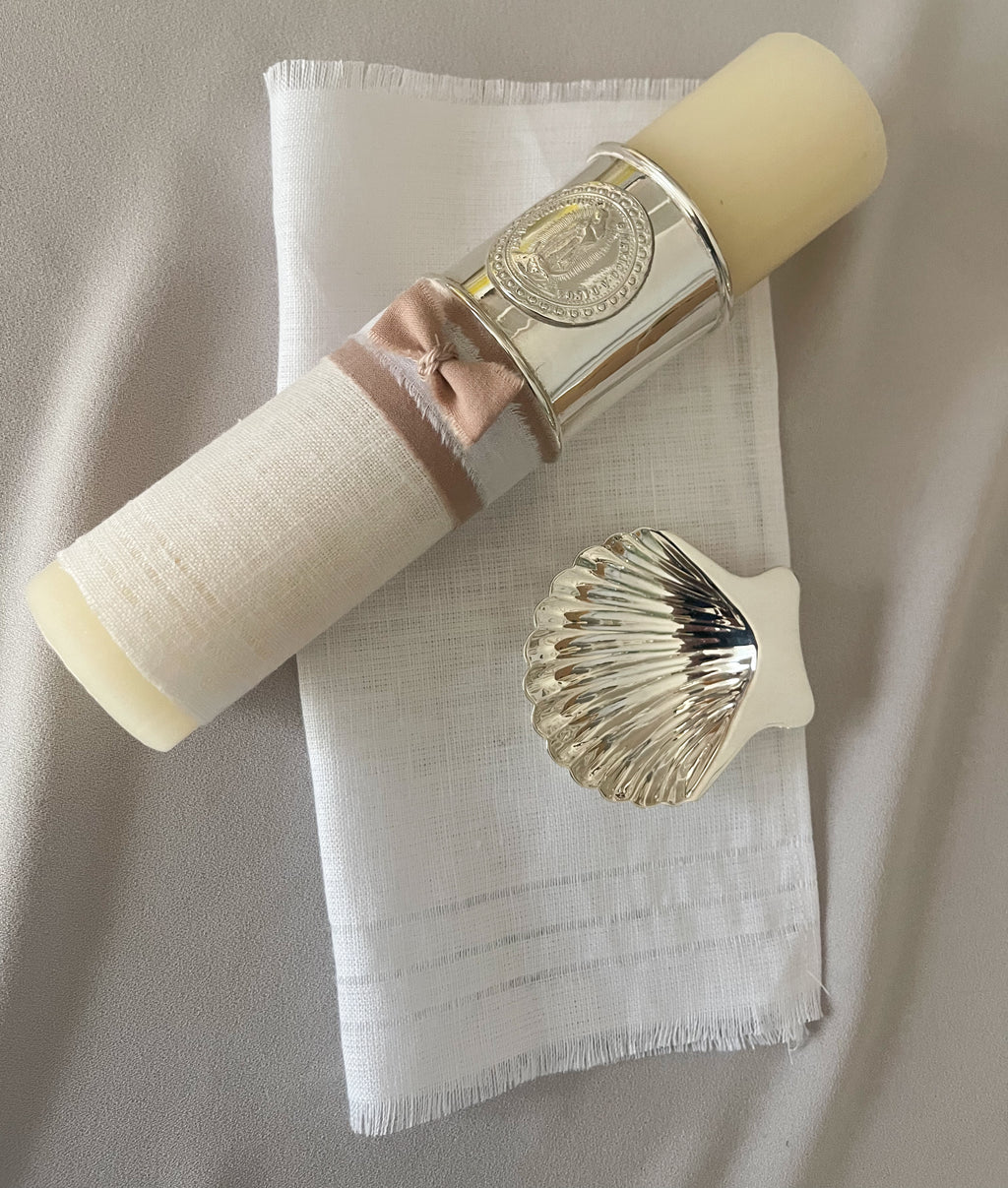 Kit Bautizo Elegance con Aro Imagen Virgen de Guadalupe