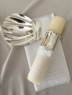 Kit Bautizo Colección Elegance con Aro e Imagen Virgen de Guadalupe Oval con Moño