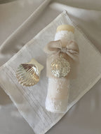 Kit Bautizo Colección Bordado Tul Medalla Virgen Guadalupe Redonda