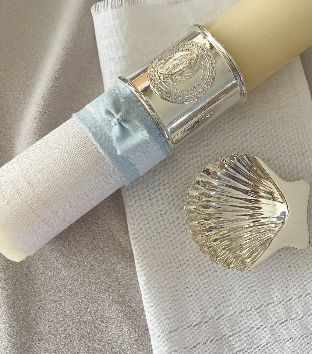 Kit Bautizo Elegance con Aro Imagen Virgen de Guadalupe