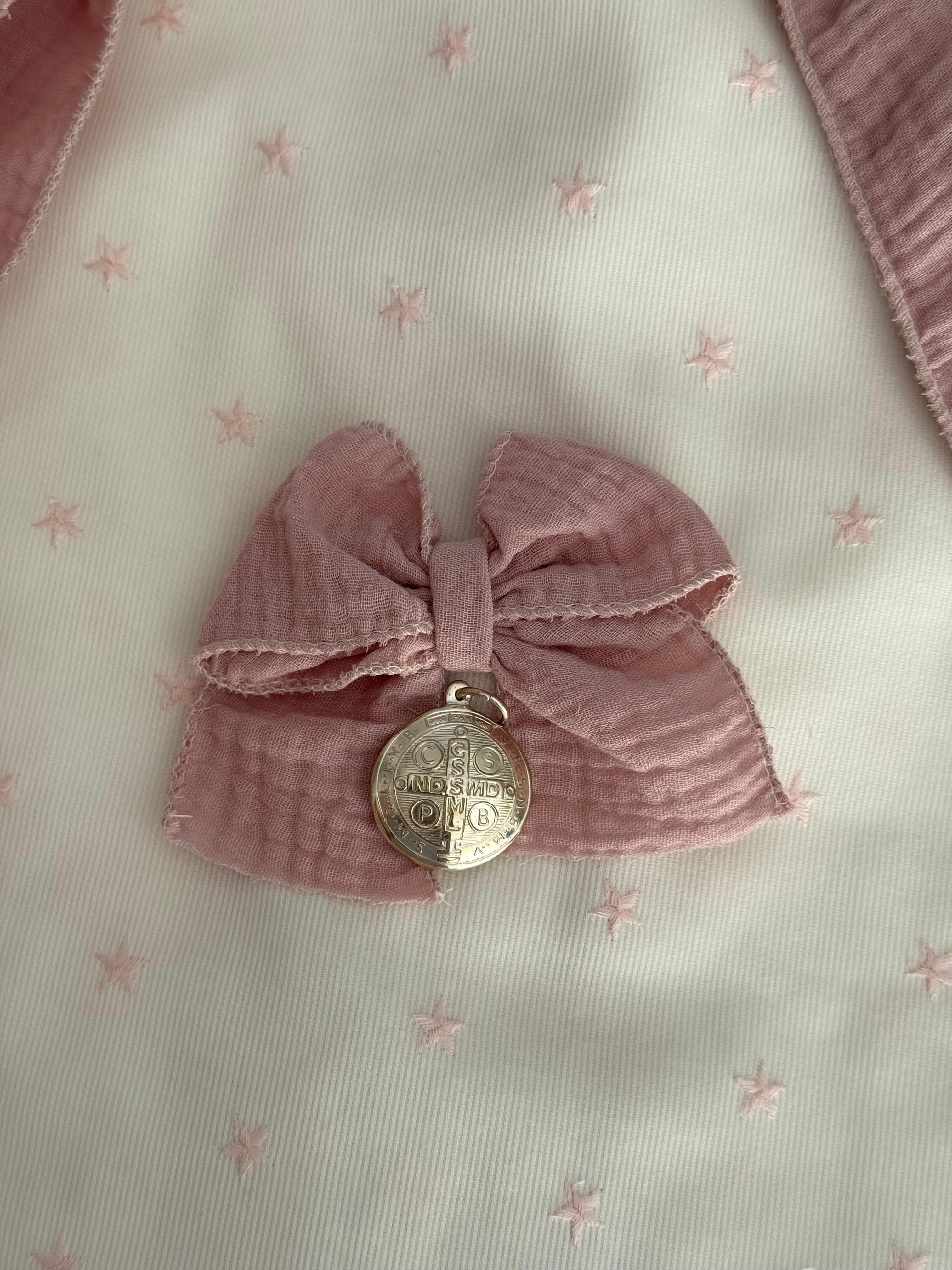 Cubre Porta Bebé Piqué Estrellitas con Muselina