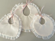 Baberos Piqué Español con tira Bordada Española